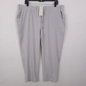 Chico's Zenergy Pants Womens 3 Gray UPF 50+ Drawstring Hiking Travel XL